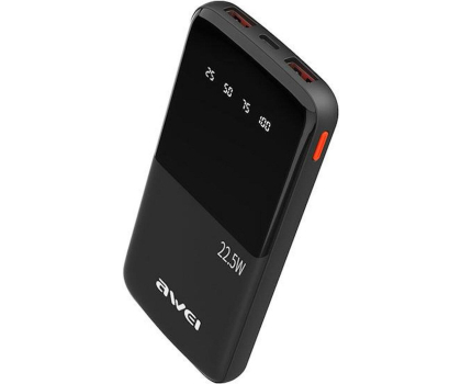 Powerbank AWEI P10K 10000 mAh 22.5W czarny